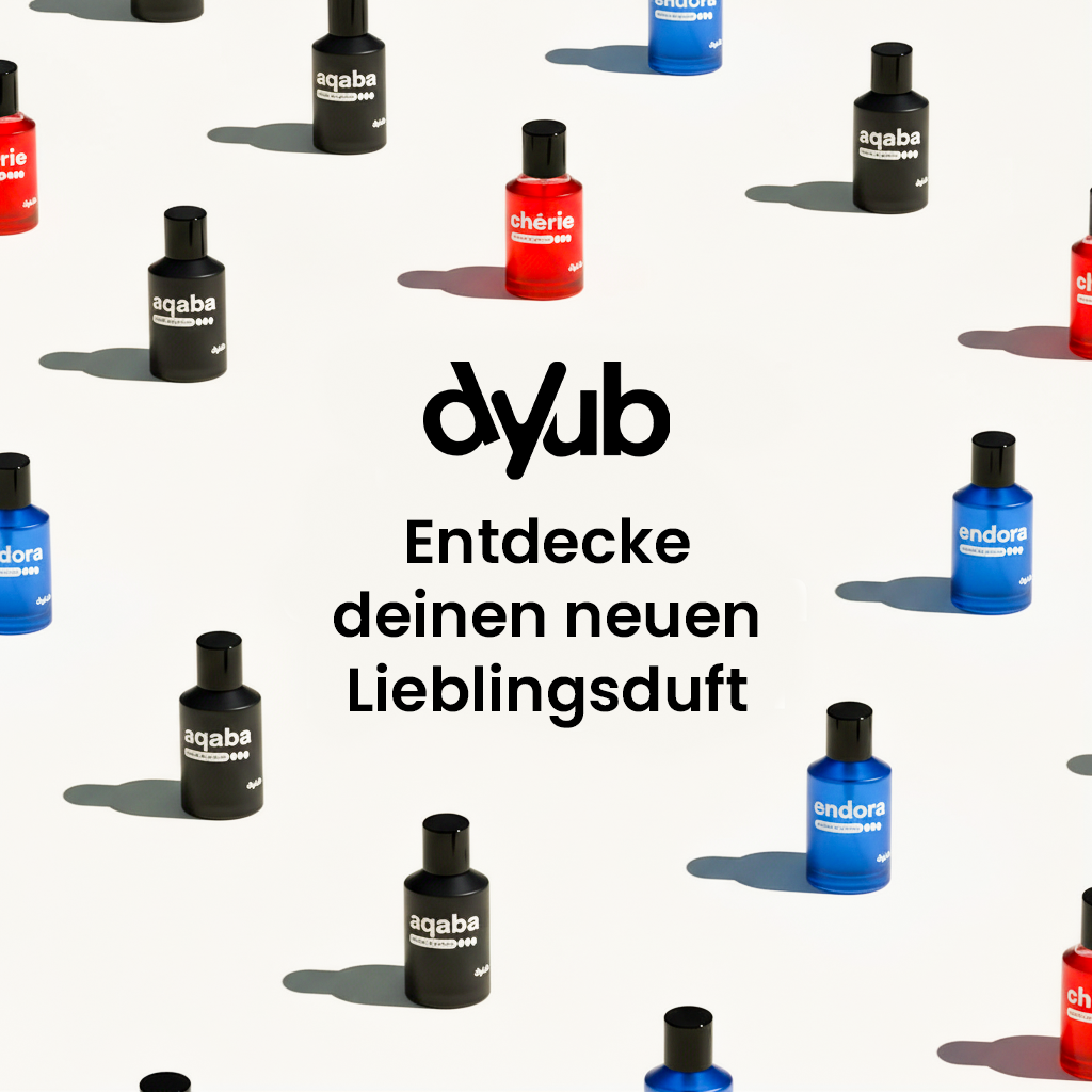 dyub motto banner entdecke deinen neuen lieblingsduft